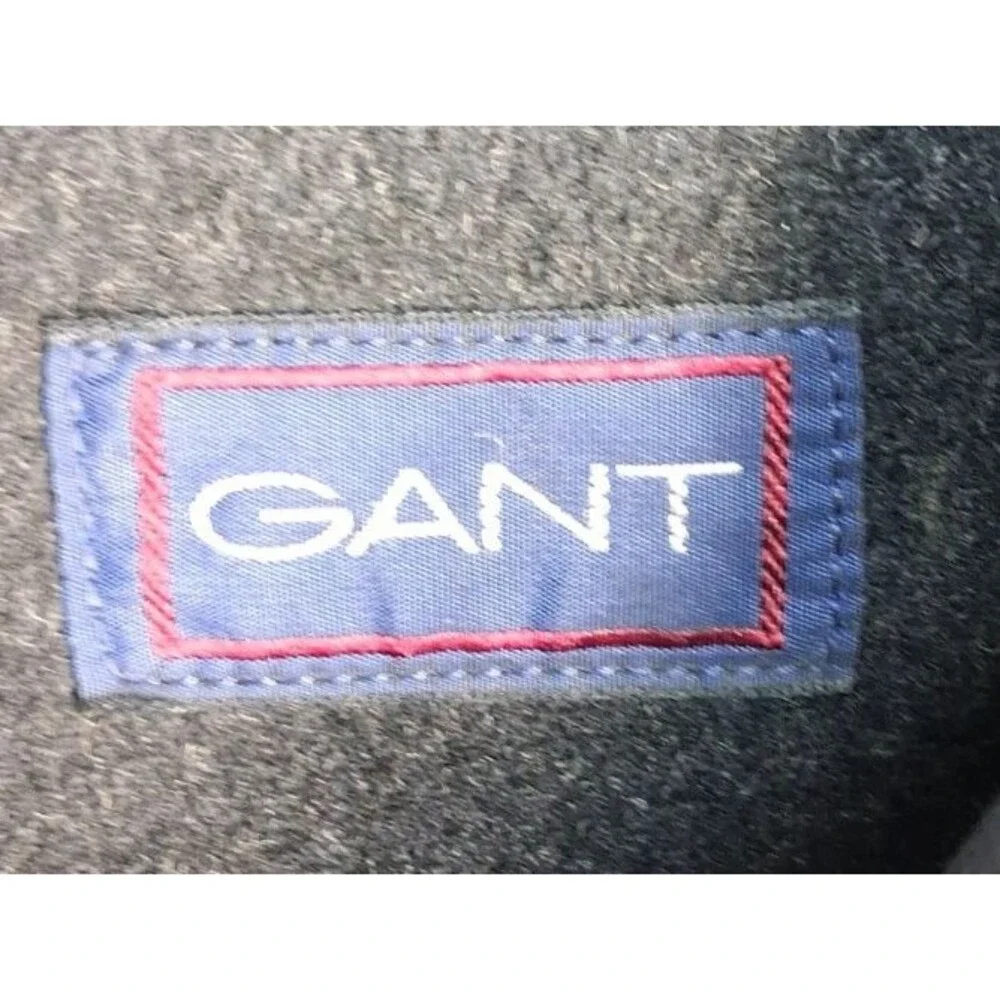 Gant Mens Gray The Double Up Coat Wool Blend Coat Overcoat Winter Money